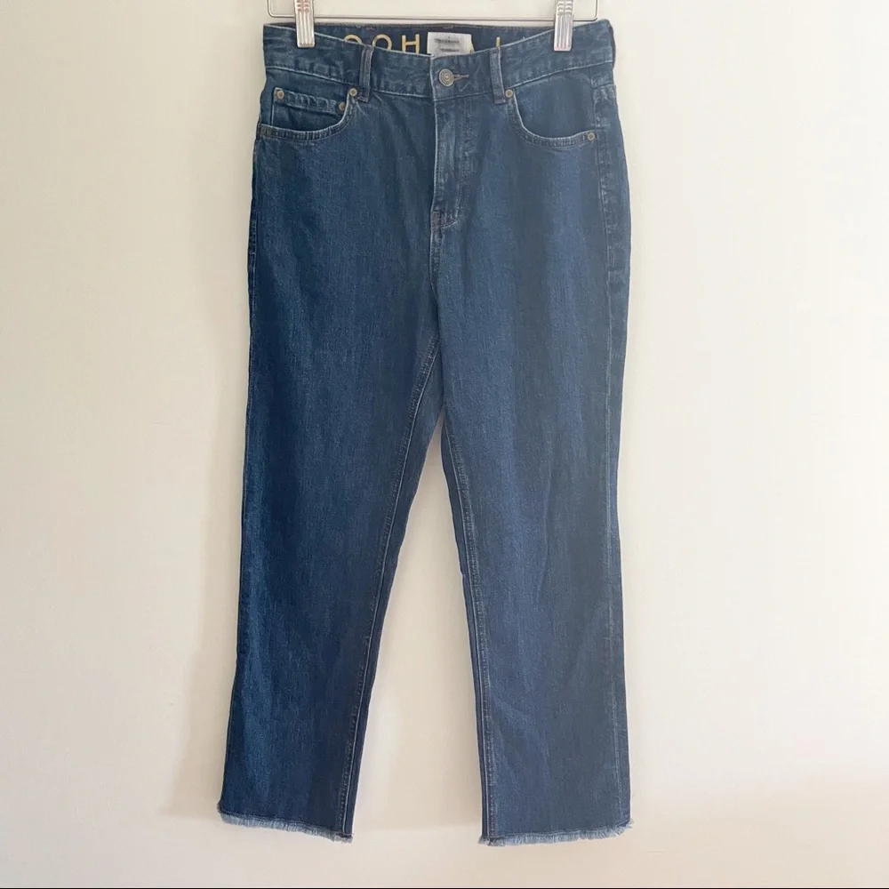 NEW Kate Spade Straight Leg Raw Hem Jeans